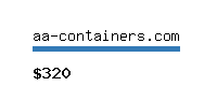 aa-containers.com Website value calculator