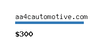 aa4cautomotive.com Website value calculator