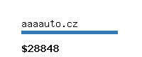 aaaauto.cz Website value calculator