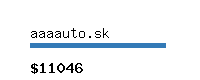 aaaauto.sk Website value calculator