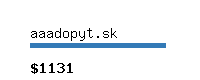 aaadopyt.sk Website value calculator