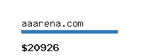 aaarena.com Website value calculator