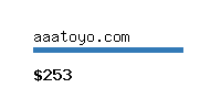 aaatoyo.com Website value calculator