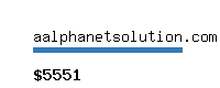 aalphanetsolution.com Website value calculator