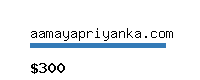 aamayapriyanka.com Website value calculator