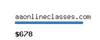 aaonlineclasses.com Website value calculator