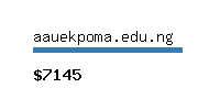 aauekpoma.edu.ng Website value calculator