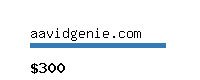 aavidgenie.com Website value calculator