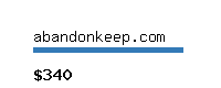 abandonkeep.com Website value calculator