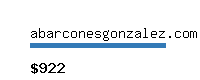 abarconesgonzalez.com Website value calculator