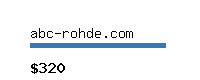 abc-rohde.com Website value calculator