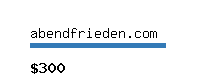 abendfrieden.com Website value calculator