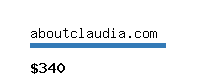 aboutclaudia.com Website value calculator