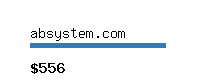 absystem.com Website value calculator