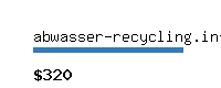 abwasser-recycling.info Website value calculator