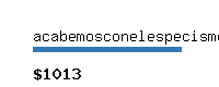 acabemosconelespecismo.com Website value calculator