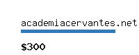 academiacervantes.net Website value calculator