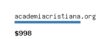 academiacristiana.org Website value calculator