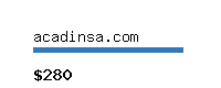 acadinsa.com Website value calculator