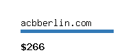 acbberlin.com Website value calculator
