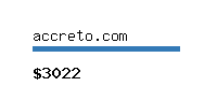 accreto.com Website value calculator