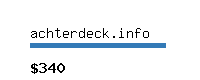 achterdeck.info Website value calculator