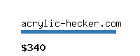 acrylic-hecker.com Website value calculator
