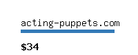 acting-puppets.com Website value calculator