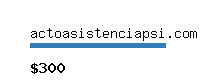 actoasistenciapsi.com Website value calculator