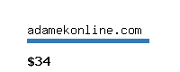 adamekonline.com Website value calculator