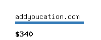 addyoucation.com Website value calculator