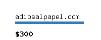 adiosalpapel.com Website value calculator