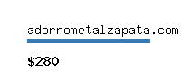 adornometalzapata.com Website value calculator