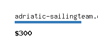 adriatic-sailingteam.com Website value calculator