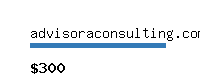 advisoraconsulting.com Website value calculator