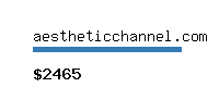 aestheticchannel.com Website value calculator