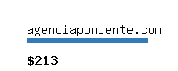 agenciaponiente.com Website value calculator