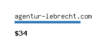 agentur-lebrecht.com Website value calculator