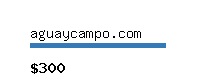 aguaycampo.com Website value calculator