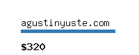 agustinyuste.com Website value calculator