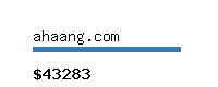 ahaang.com Website value calculator