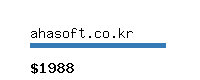 ahasoft.co.kr Website value calculator
