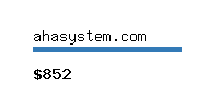 ahasystem.com Website value calculator