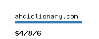 ahdictionary.com Website value calculator