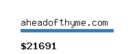 aheadofthyme.com Website value calculator