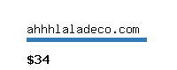 ahhhlaladeco.com Website value calculator