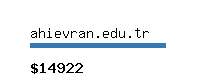 ahievran.edu.tr Website value calculator