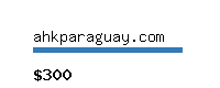 ahkparaguay.com Website value calculator
