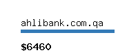 ahlibank.com.qa Website value calculator
