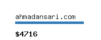 ahmadansari.com Website value calculator